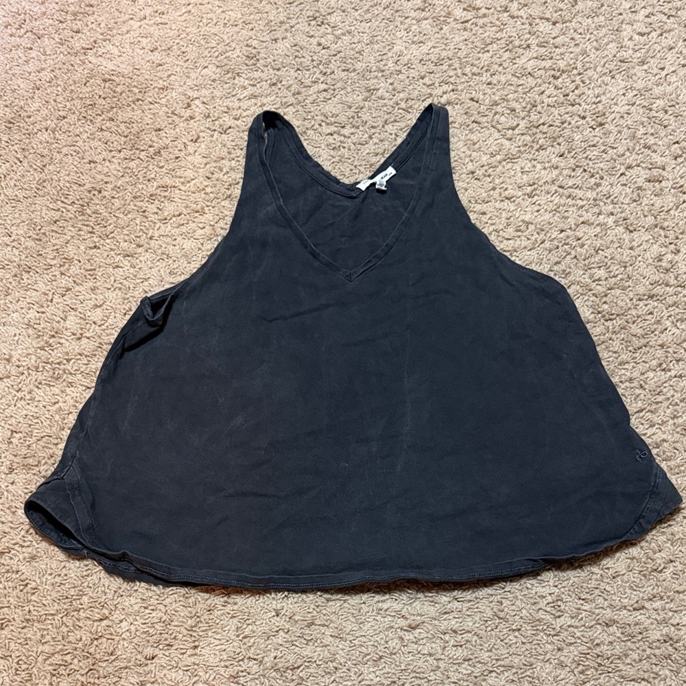 rag & bone Black V-Neck Swing Tank